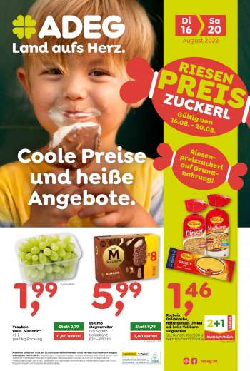 Angebote ADEG - 16.8.2022 - 20.8.2022.