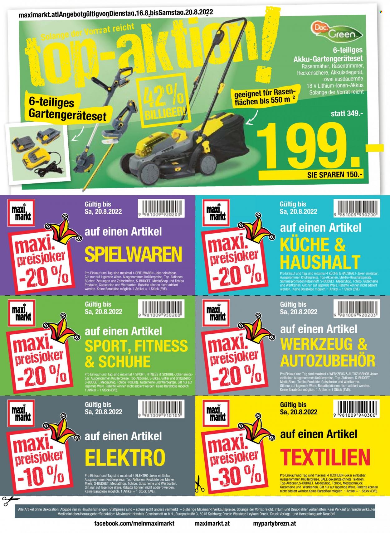 Angebote Maximarkt - 16.8.2022 - 20.8.2022. Seite 20