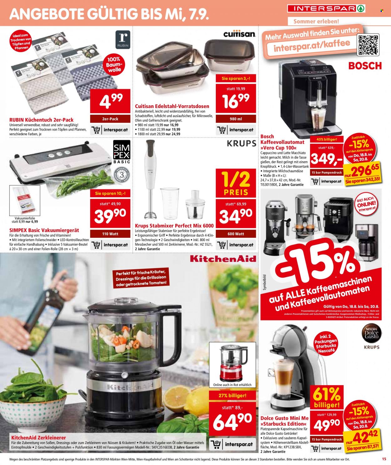 Angebote INTERSPAR - 18.8.2022 - 24.8.2022. Seite 15