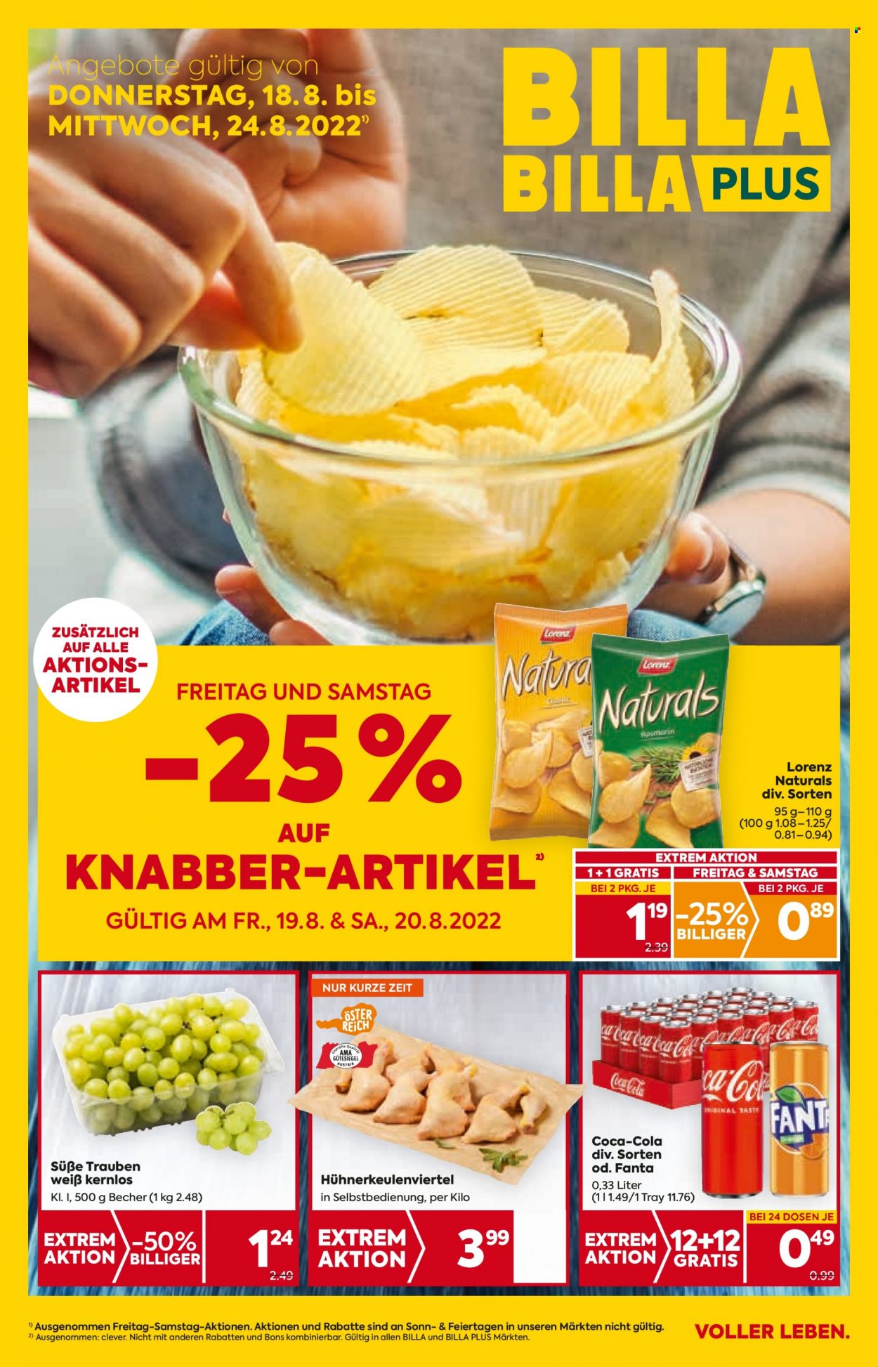 Angebote Billa - 18.8.2022 - 24.8.2022. Seite 1
