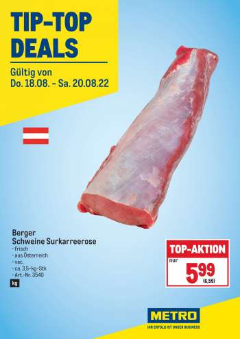 Angebote Metro - 18.8.2022 - 20.8.2022.