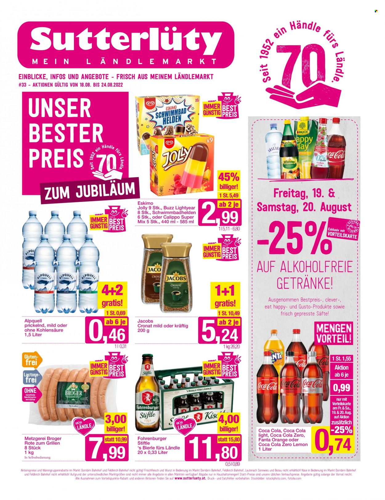 Angebote Sutterlüty - 18.8.2022 - 24.8.2022. Seite 1