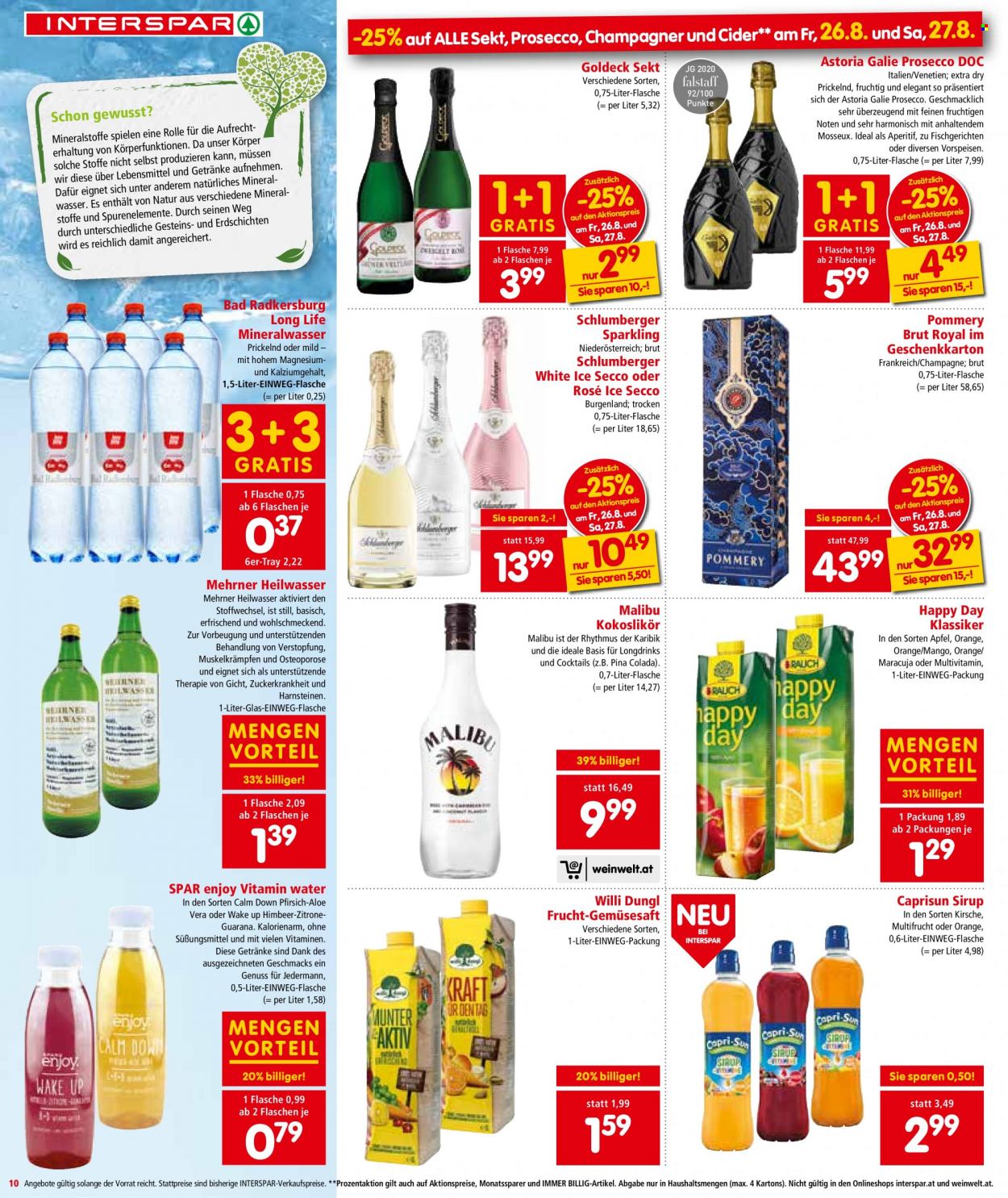 Angebote INTERSPAR - 25.8.2022 - 7.9.2022. Seite 10