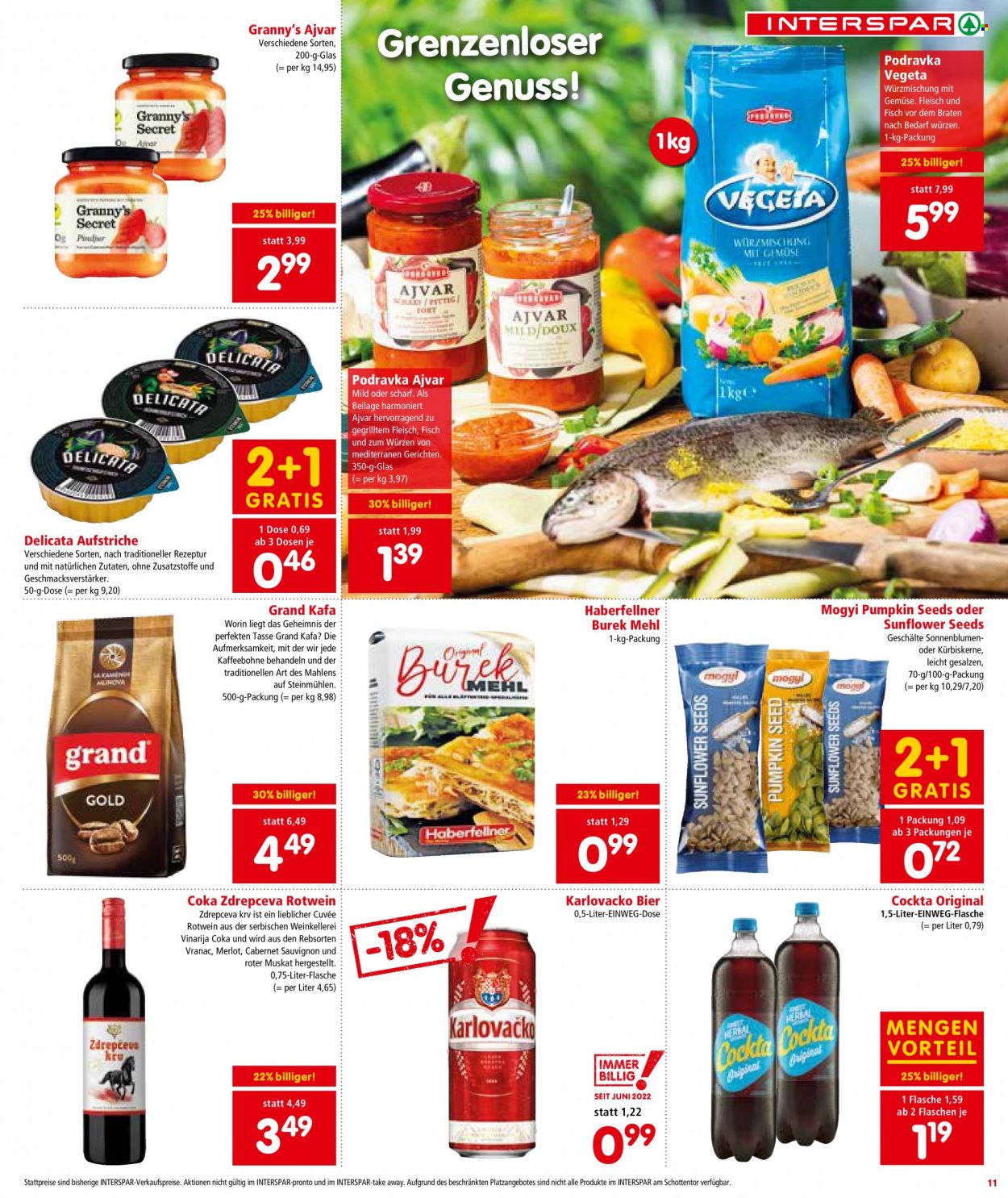 Angebote INTERSPAR - 25.8.2022 - 7.9.2022. Seite 11