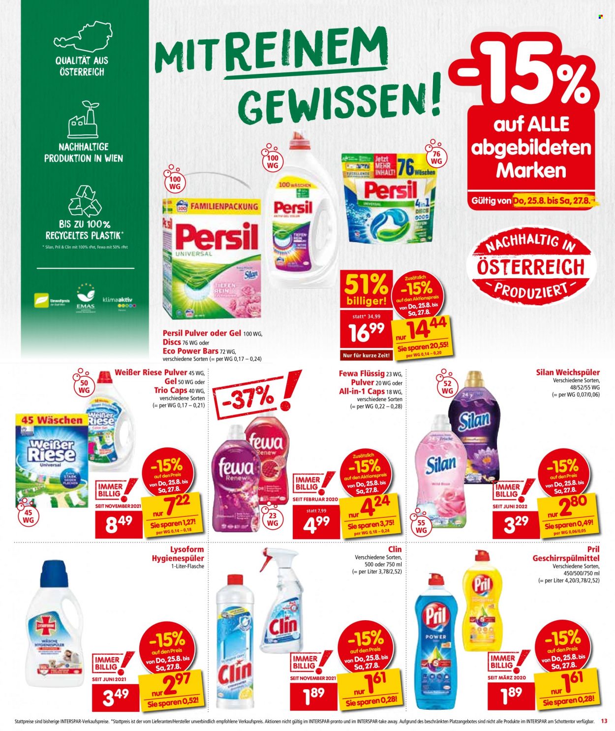 Angebote INTERSPAR - 25.8.2022 - 7.9.2022. Seite 13