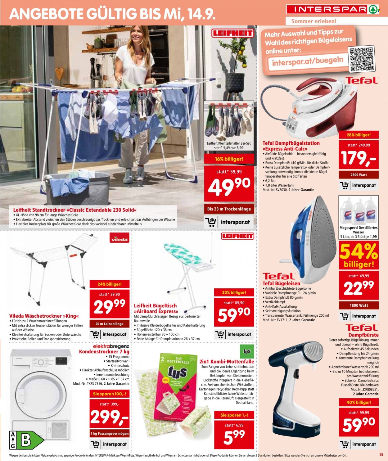 Angebote INTERSPAR - 25.8.2022 - 7.9.2022. Seite 15