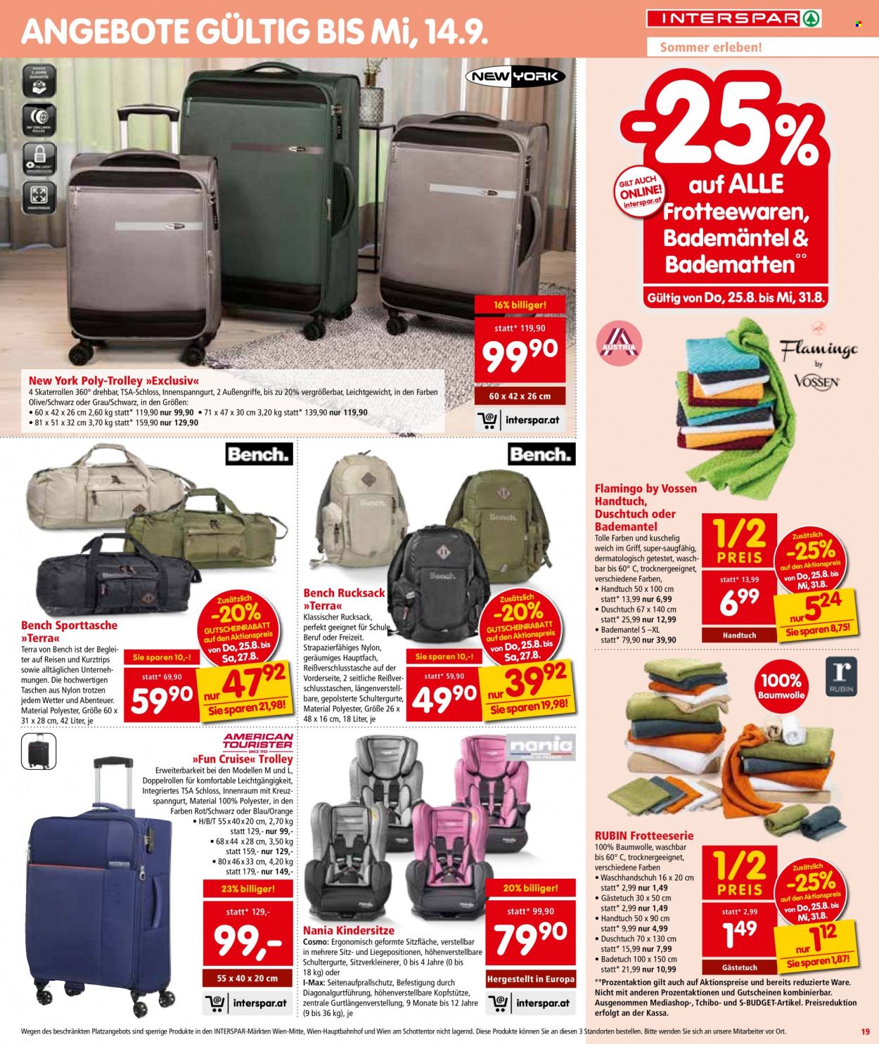 Angebote INTERSPAR - 25.8.2022 - 7.9.2022. Seite 19