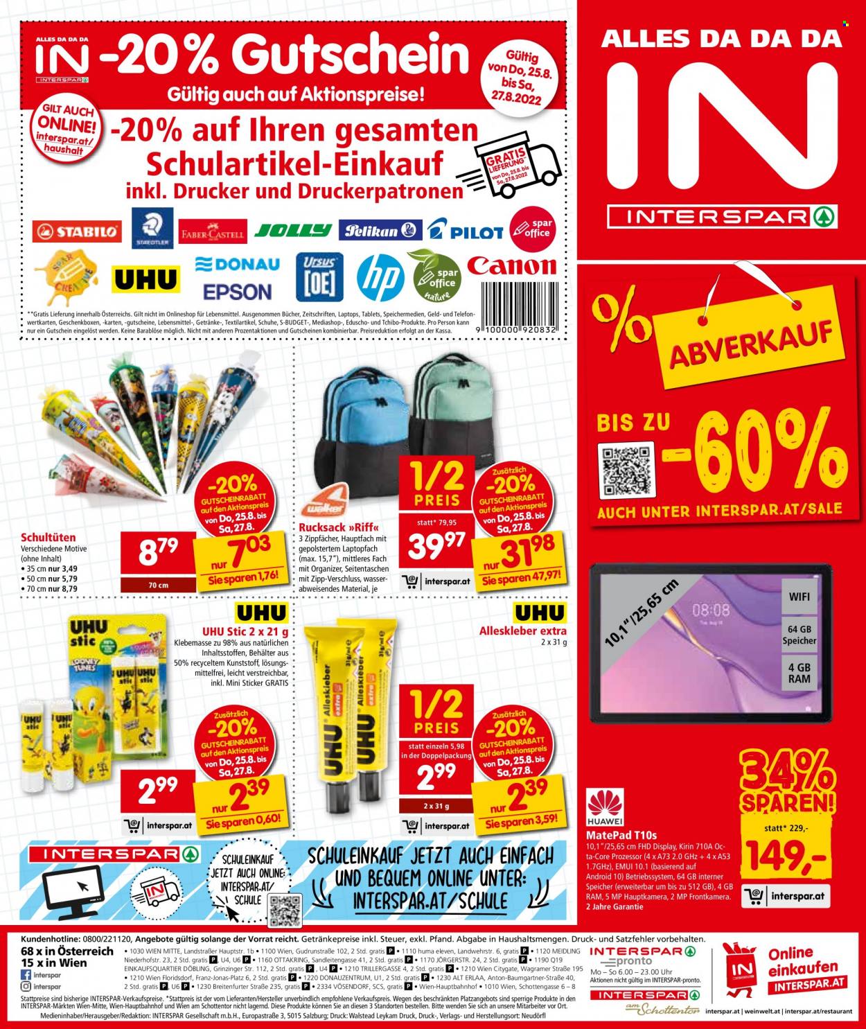 Angebote INTERSPAR - 25.8.2022 - 7.9.2022. Seite 20