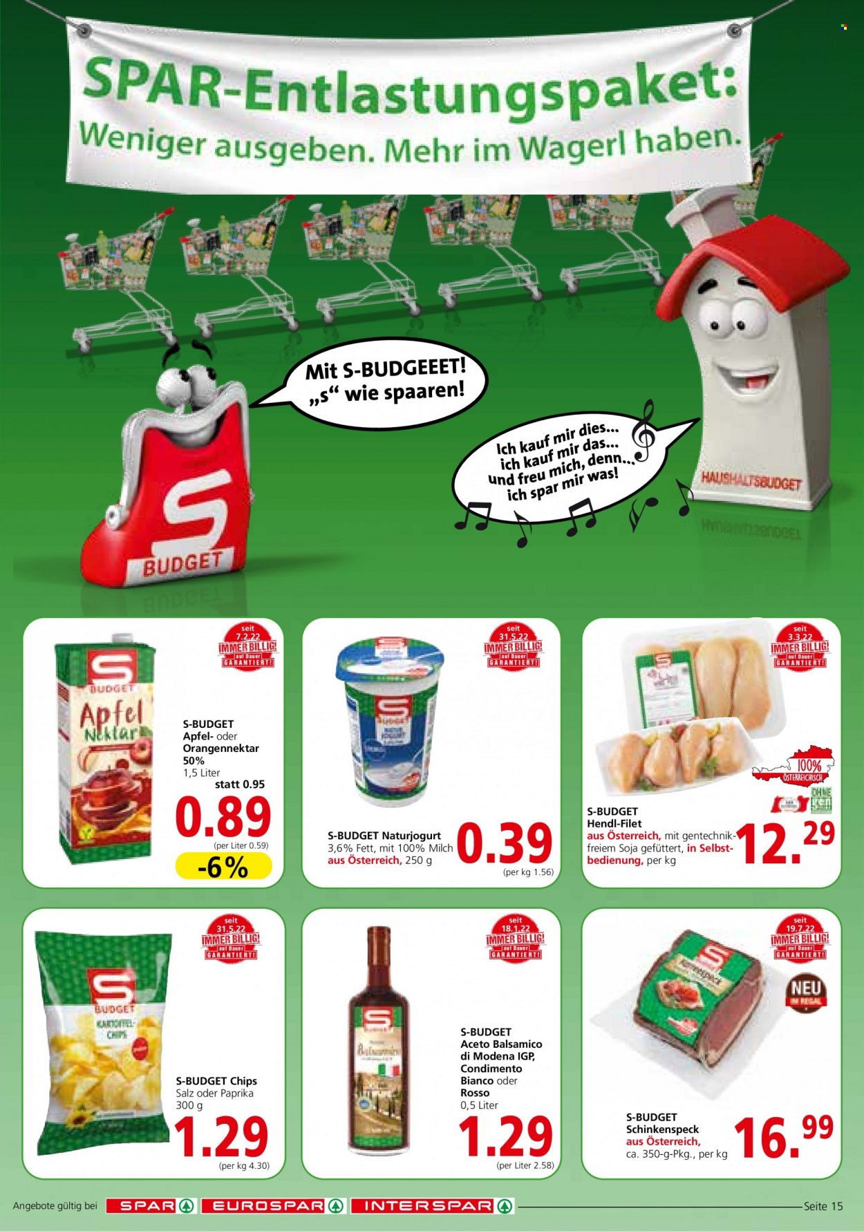 Angebote INTERSPAR - 25.8.2022 - 7.9.2022. Seite 15