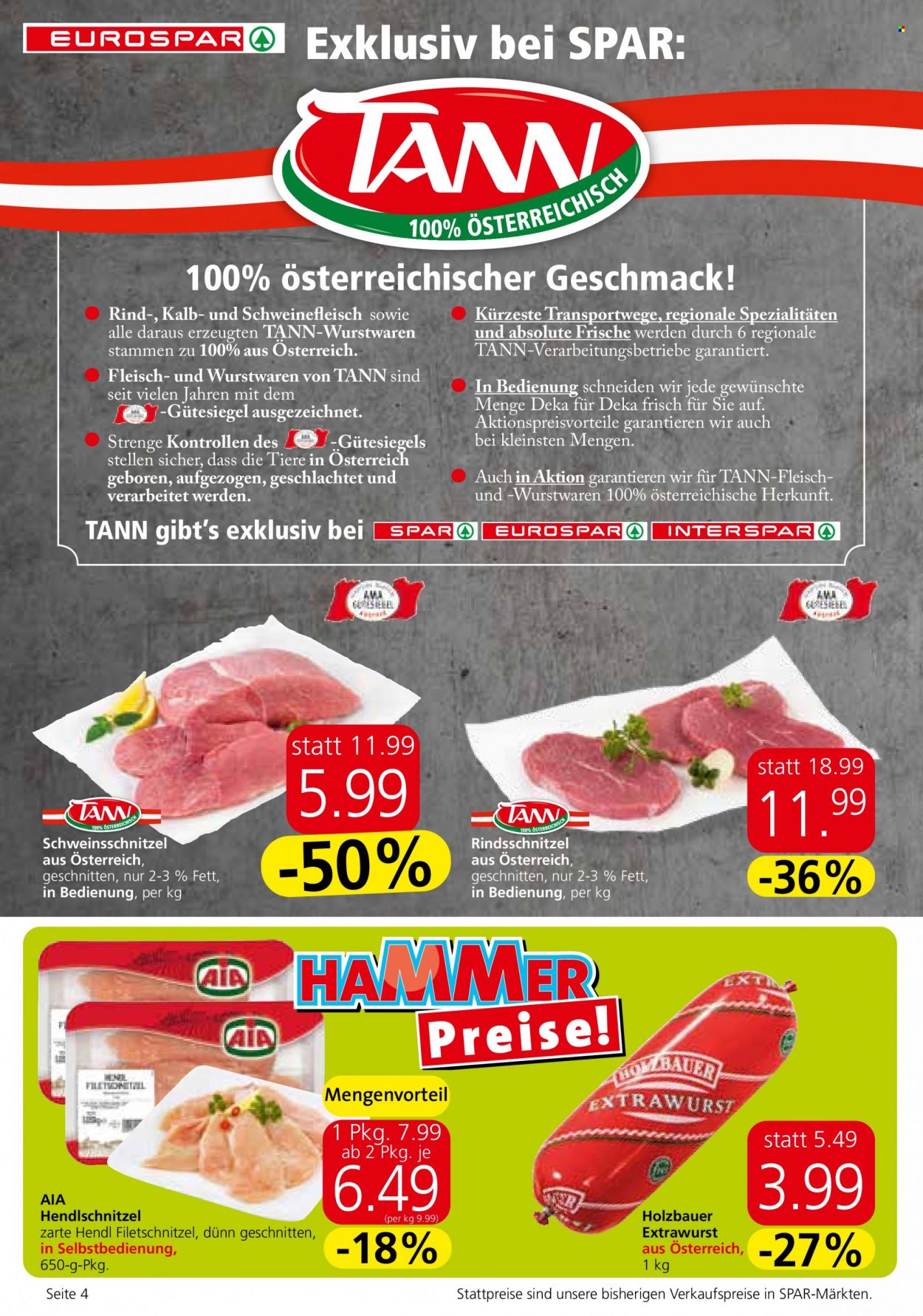 Angebote EUROSPAR - 25.8.2022 - 7.9.2022. Seite 4