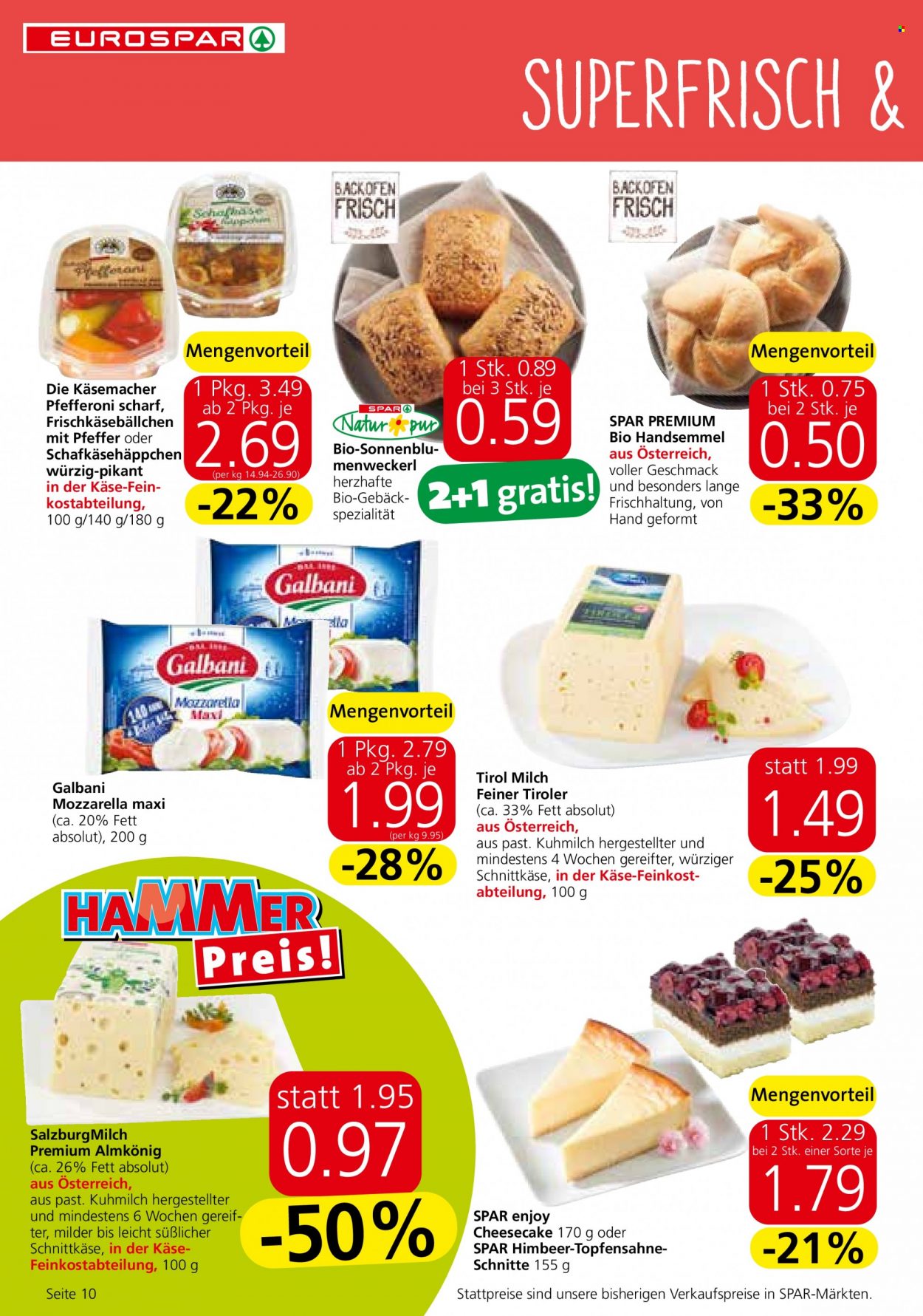 Angebote EUROSPAR - 25.8.2022 - 7.9.2022. Seite 10