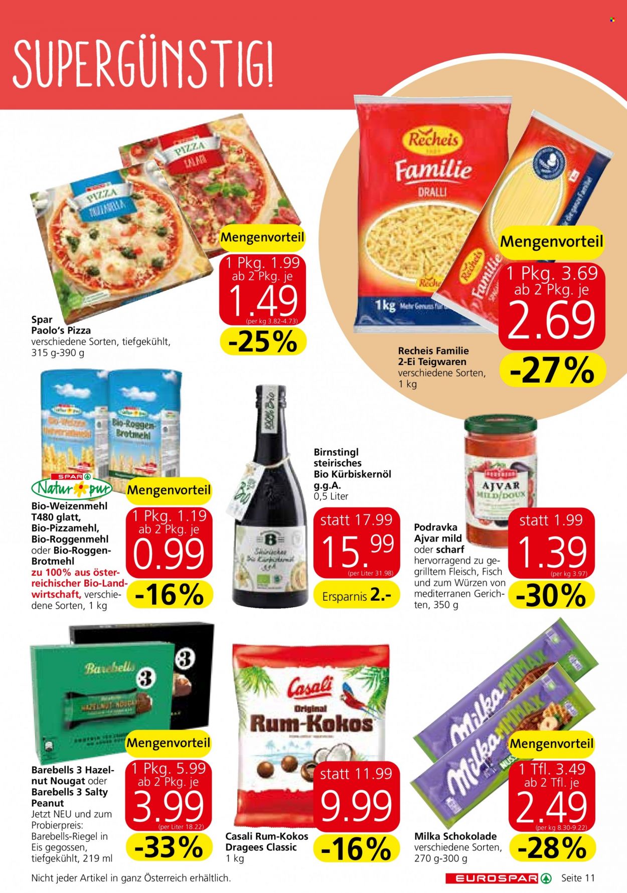 Angebote EUROSPAR - 25.8.2022 - 7.9.2022. Seite 11