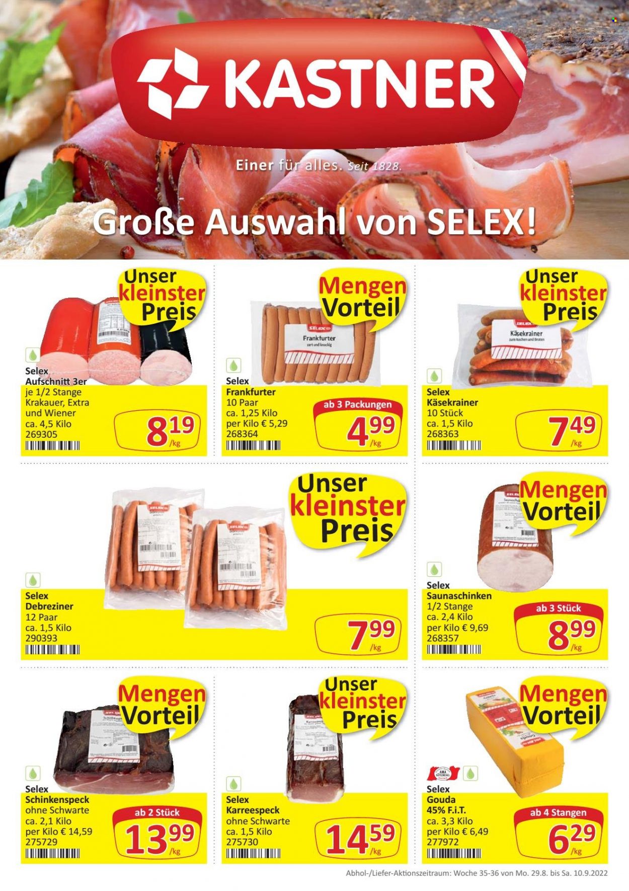 Angebote KASTNER - 29.8.2022 - 10.9.2022. Seite 1