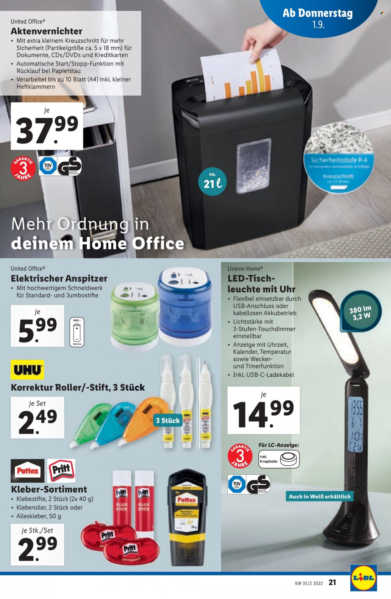 Angebote Lidl - 1.9.2022 - 7.9.2022. Seite 21