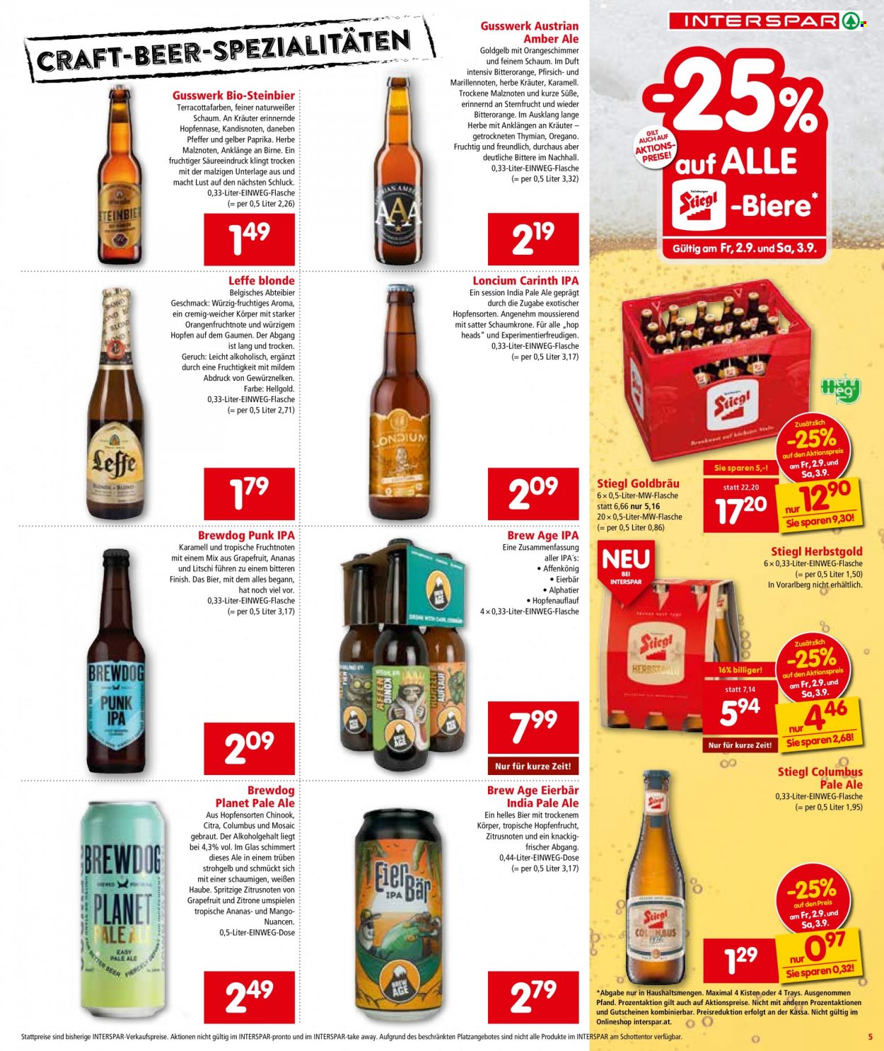 Angebote INTERSPAR - 1.9.2022 - 7.9.2022. Seite 5