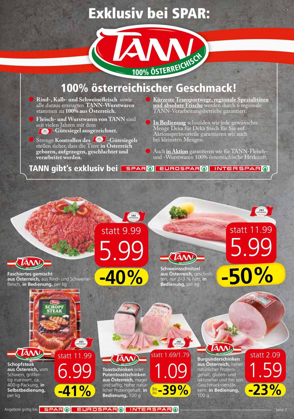Angebote EUROSPAR - 1.9.2022 - 7.9.2022. Seite 7