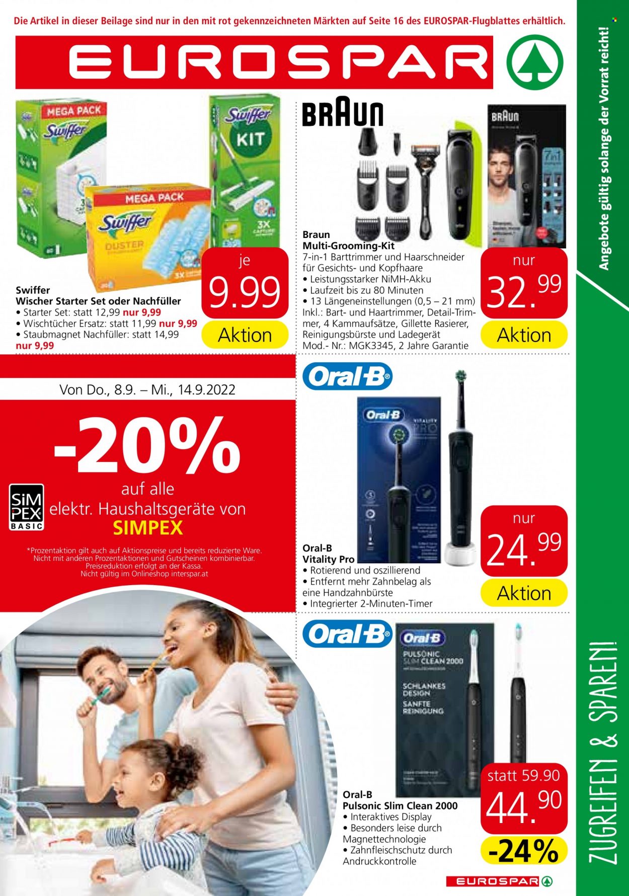 Angebote EUROSPAR - 8.9.2022 - 21.9.2022. Seite 1