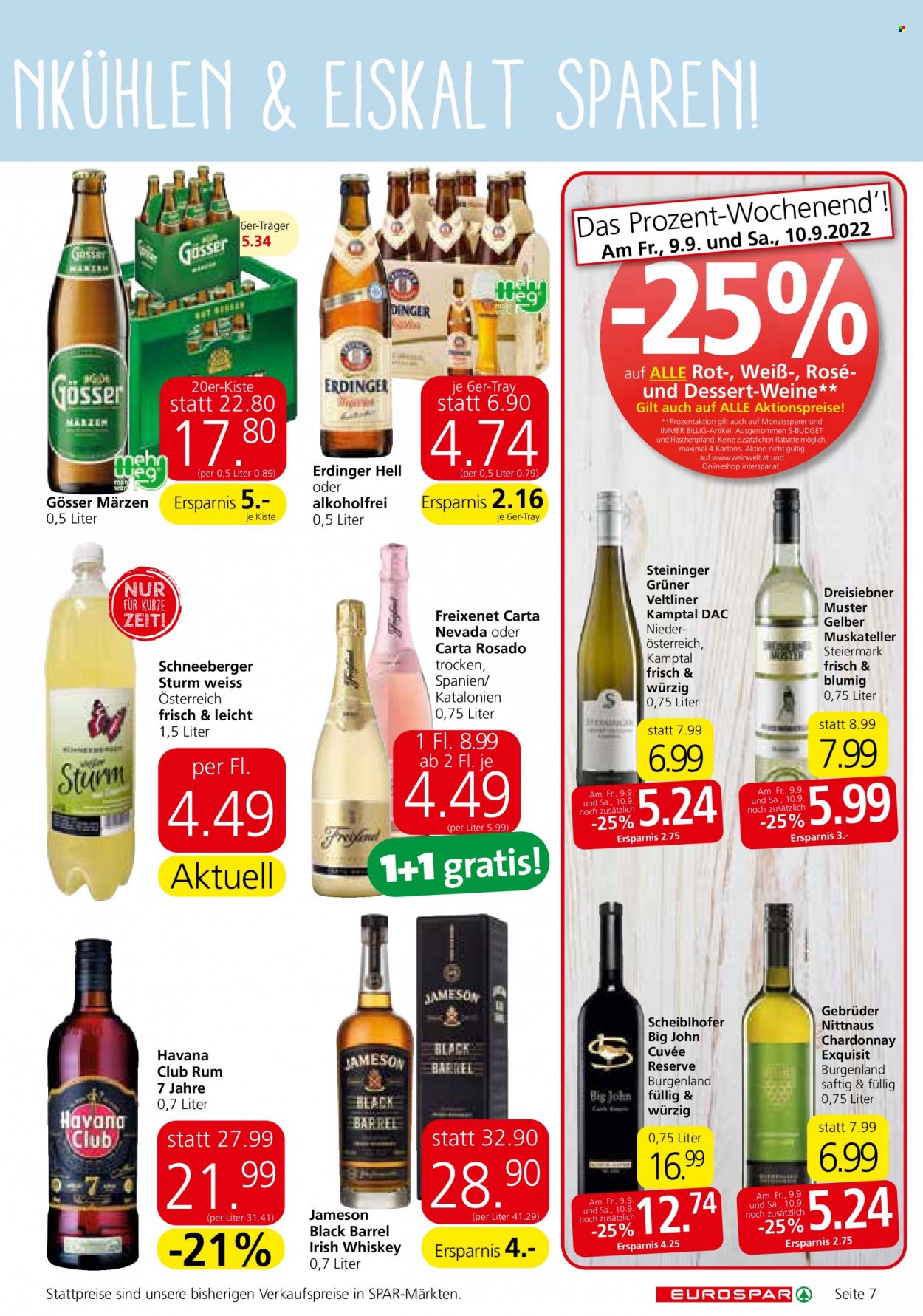 Angebote EUROSPAR - 8.9.2022 - 21.9.2022. Seite 7