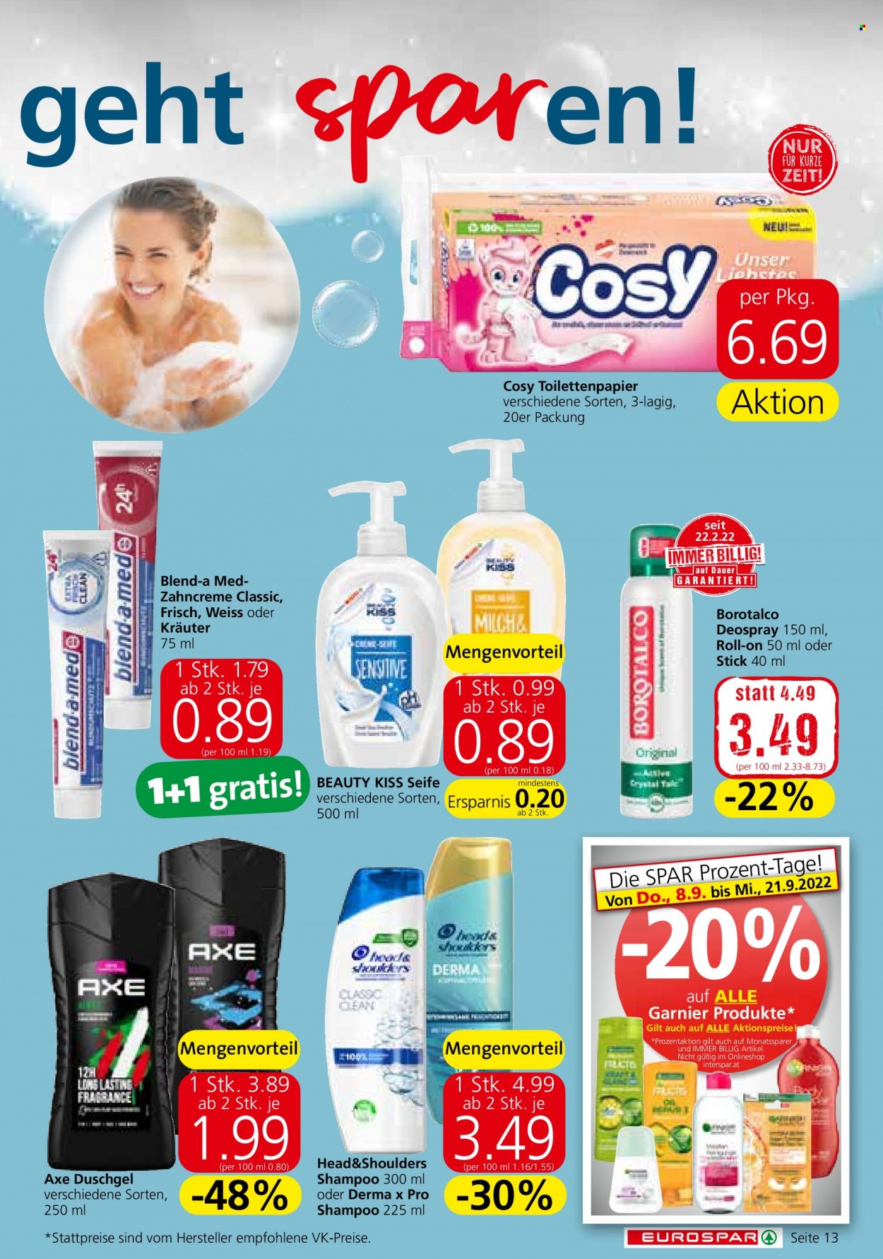 Angebote EUROSPAR - 8.9.2022 - 21.9.2022. Seite 13