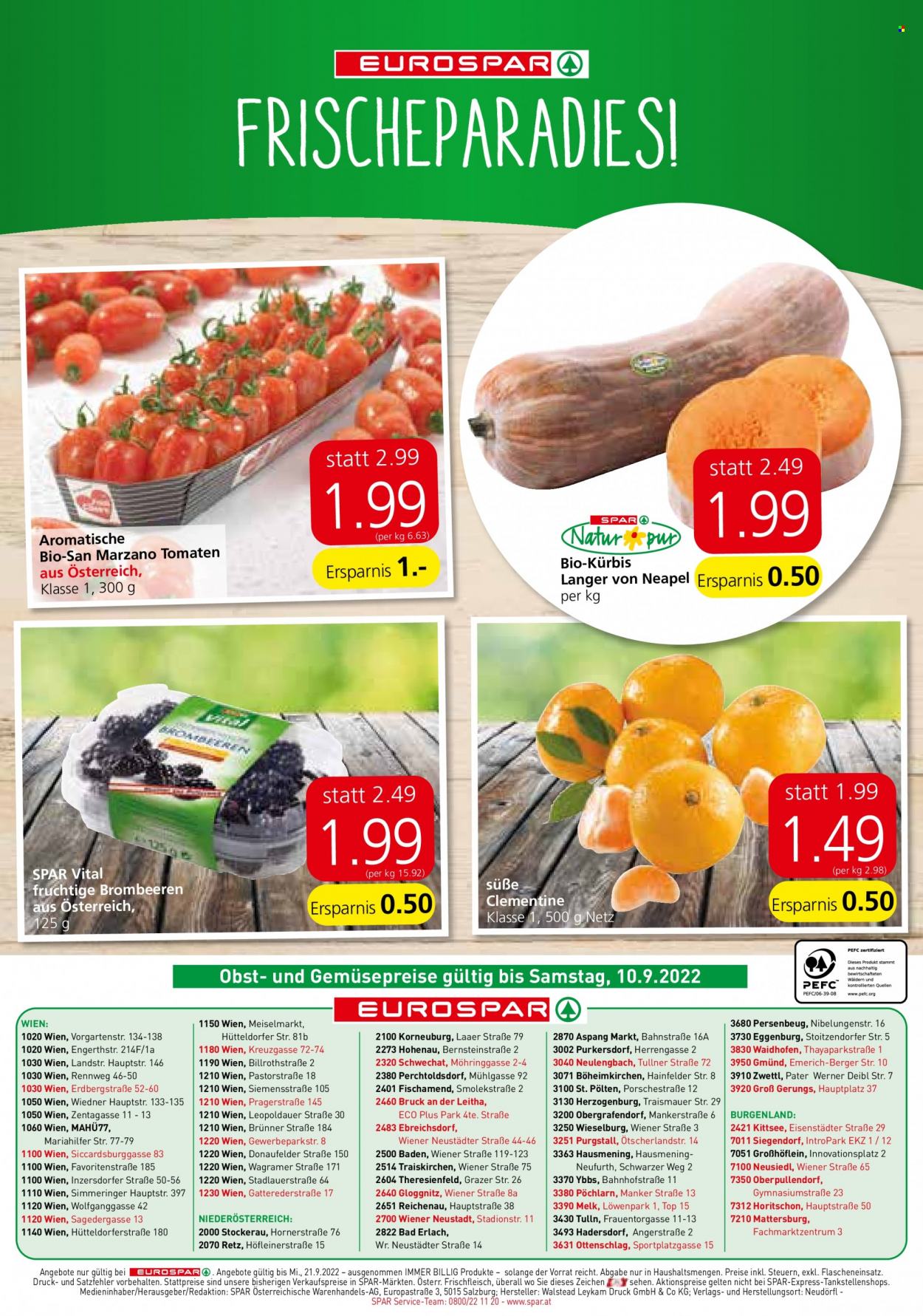 Angebote EUROSPAR - 8.9.2022 - 21.9.2022. Seite 16