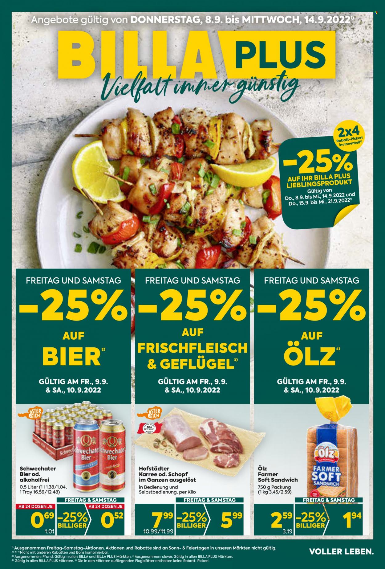 Angebote Billa Plus - 8.9.2022 - 14.9.2022. Seite 1