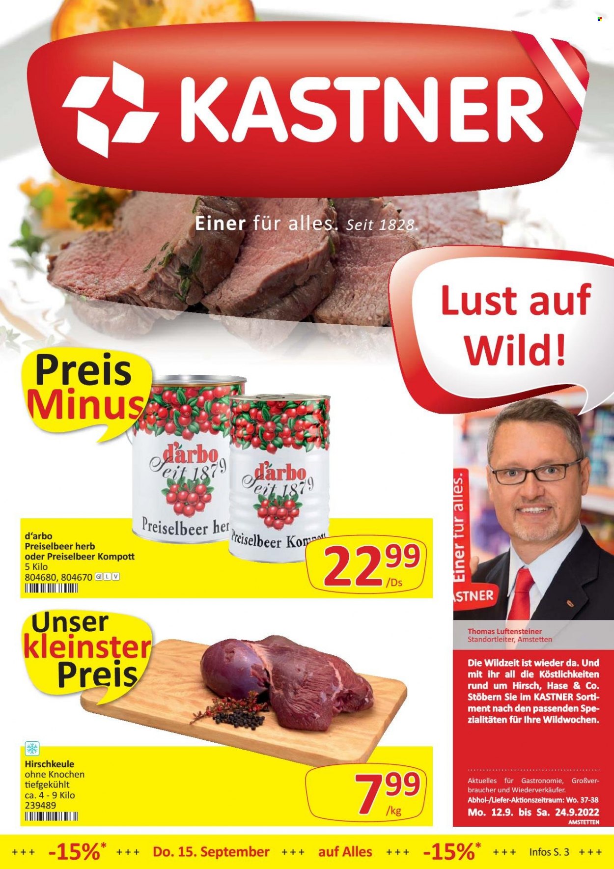 Angebote KASTNER - 12.9.2022 - 24.9.2022. Seite 1