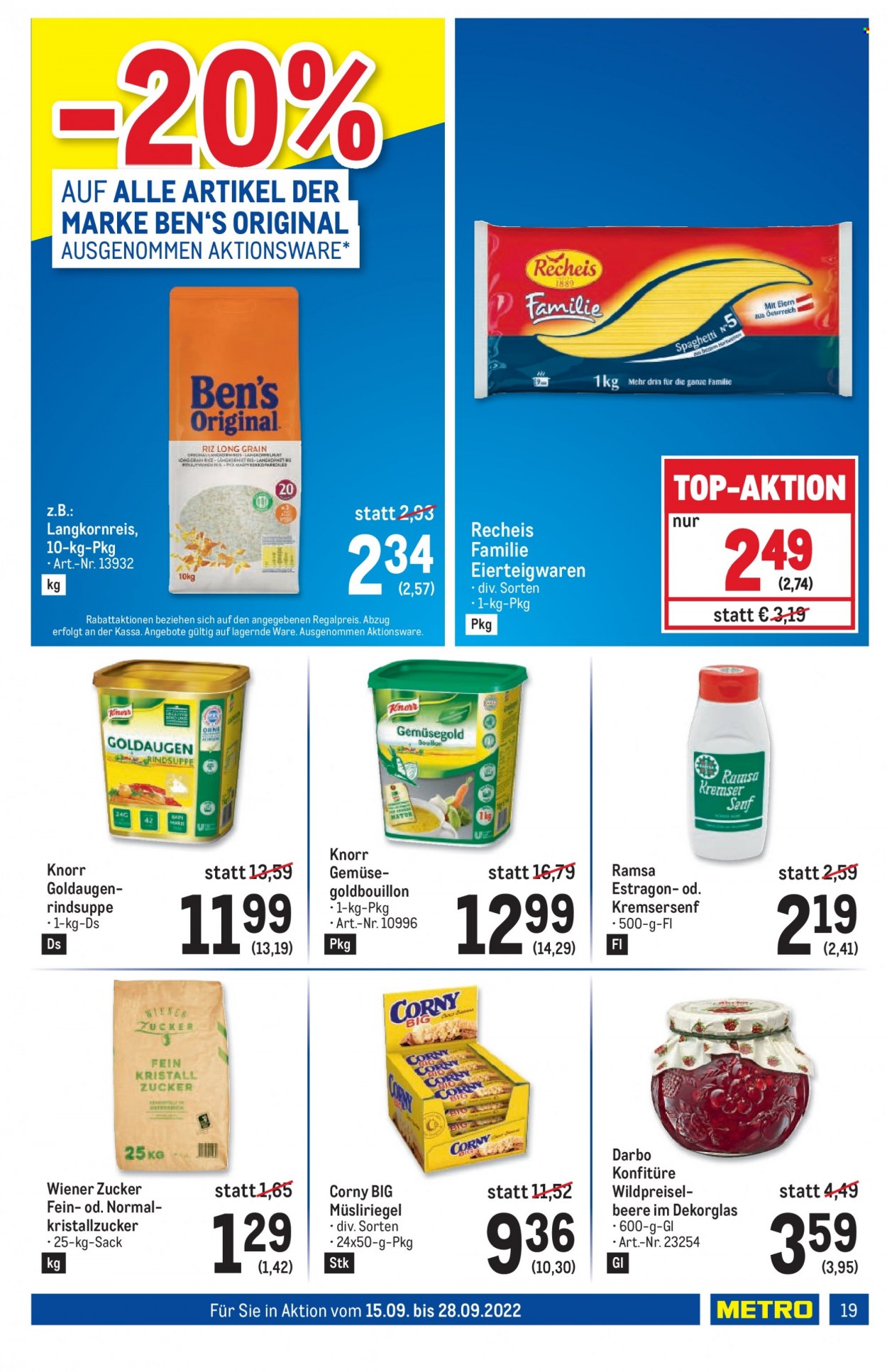 Angebote Metro - 15.9.2022 - 28.9.2022. Seite 19