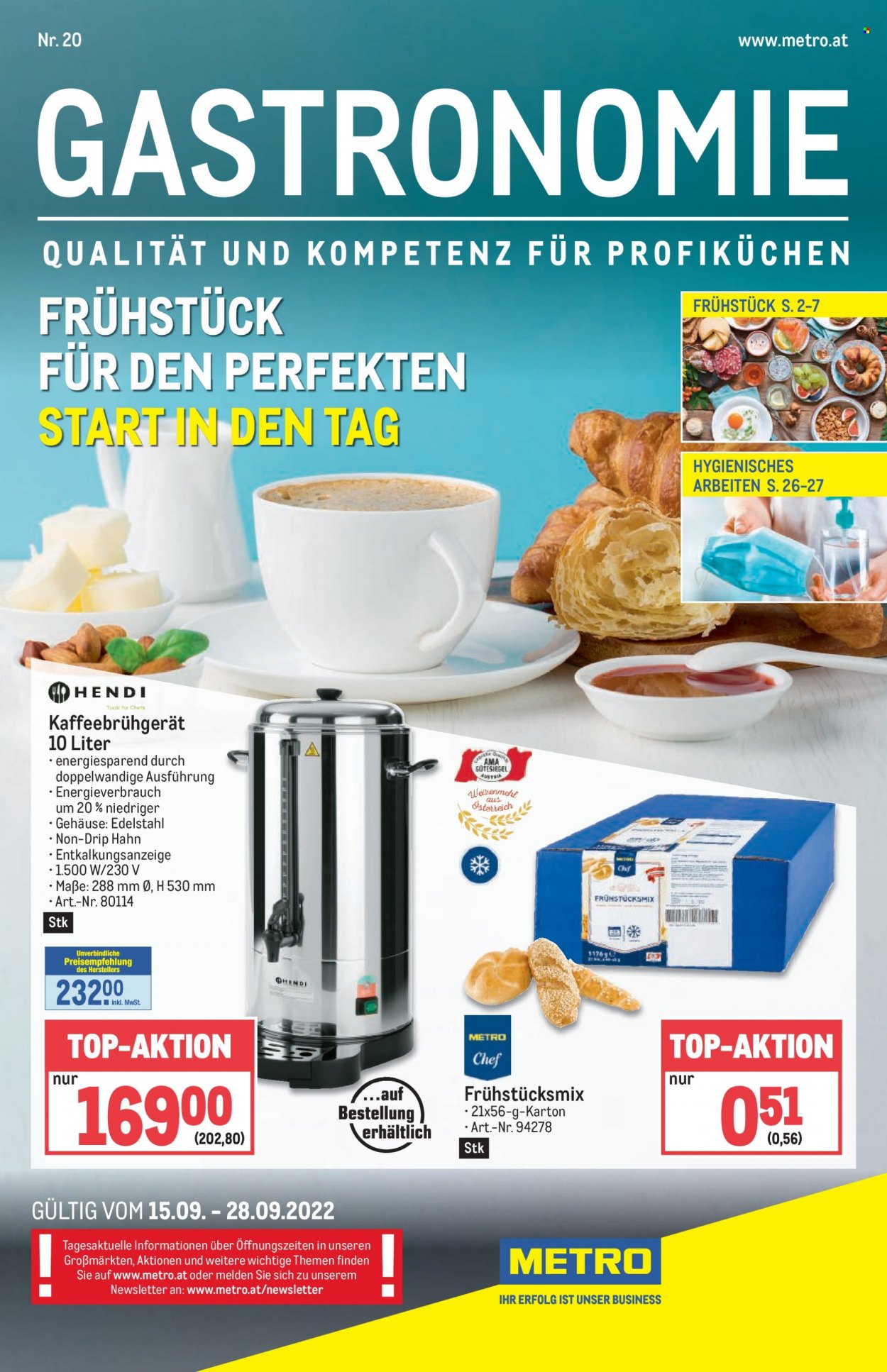 Angebote Metro - 15.9.2022 - 28.9.2022. Seite 1