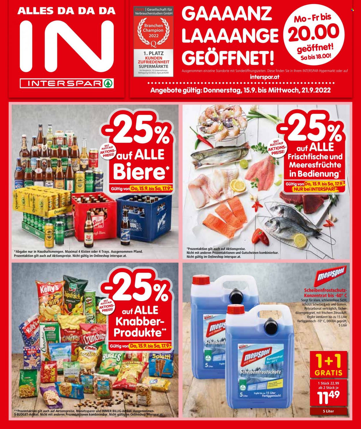 Angebote INTERSPAR - 15.9.2022 - 21.9.2022. Seite 1