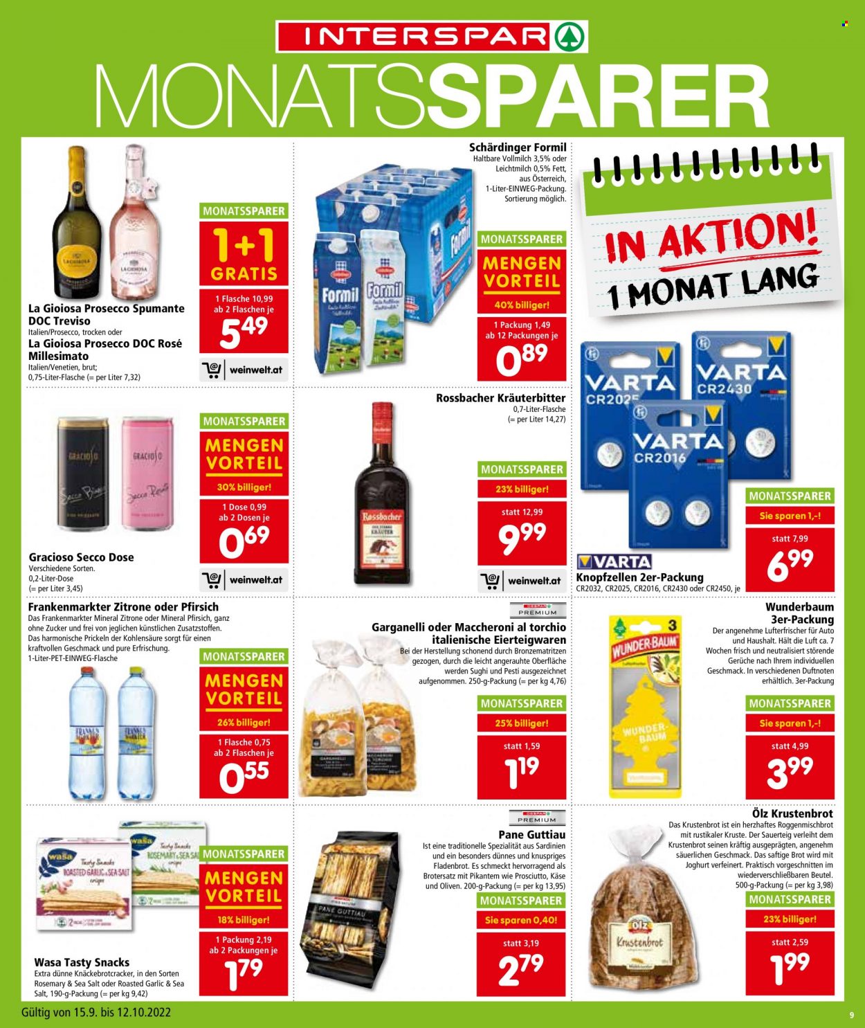 Angebote INTERSPAR - 15.9.2022 - 21.9.2022. Seite 9