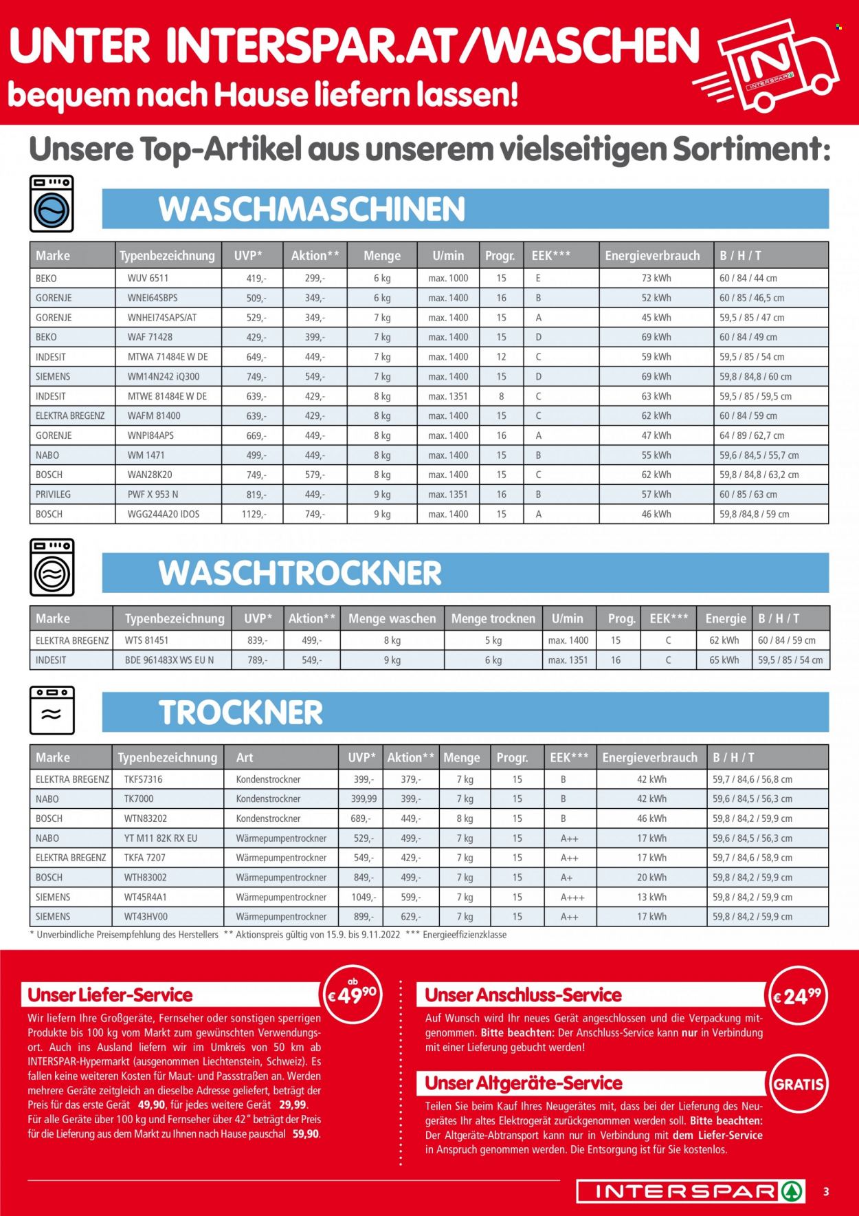 Angebote INTERSPAR - 15.9.2022 - 9.11.2022. Seite 3