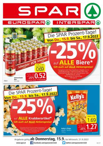 Angebote EUROSPAR - 15.9.2022 - 21.9.2022.