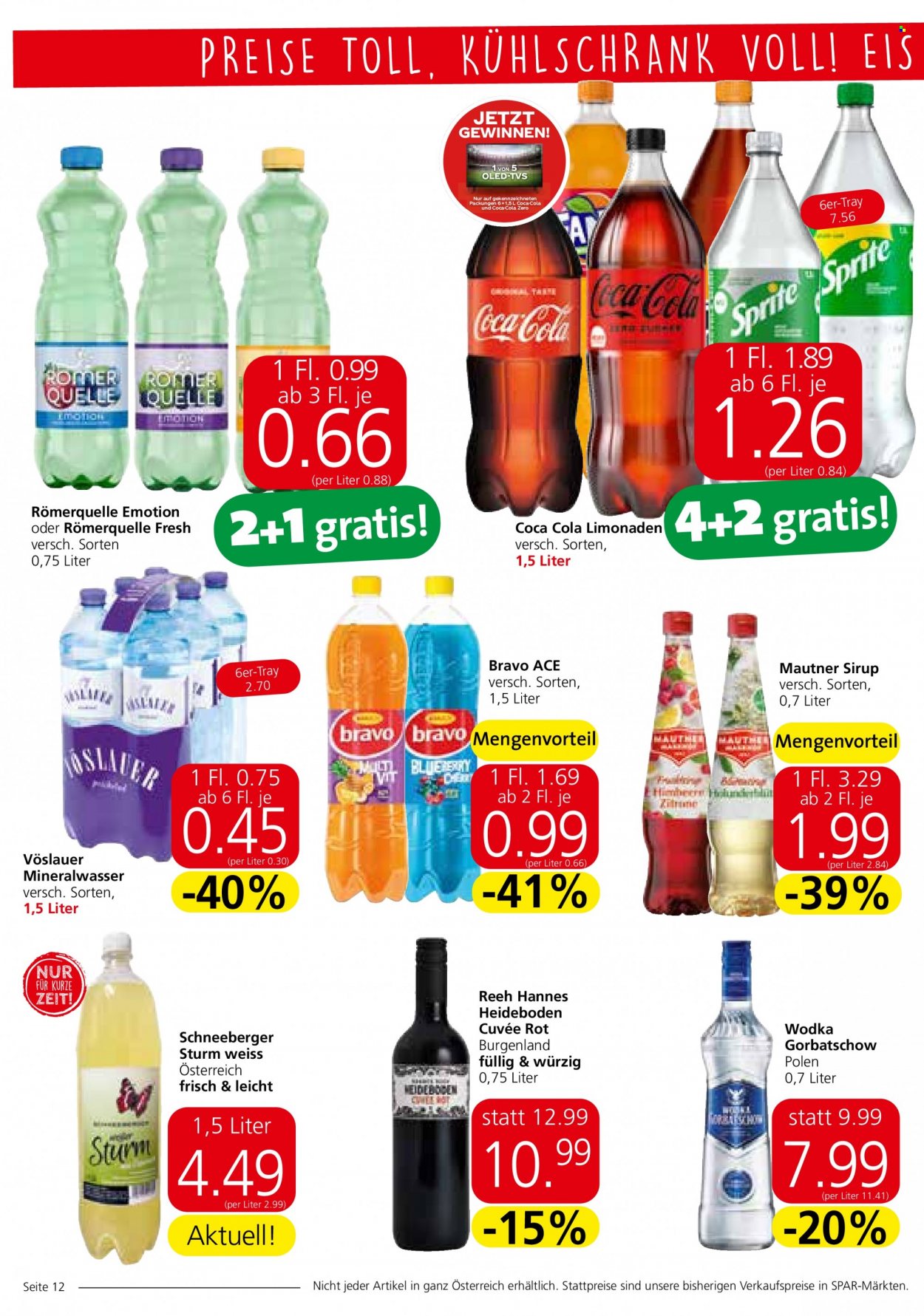 Angebote SPAR - 15.9.2022 - 21.9.2022. Seite 12
