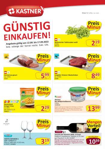 Angebote KASTNER - 12.9.2022 - 17.9.2022.