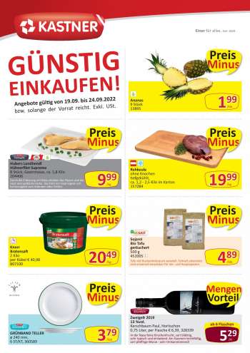 Angebote KASTNER - 19.9.2022 - 24.9.2022.