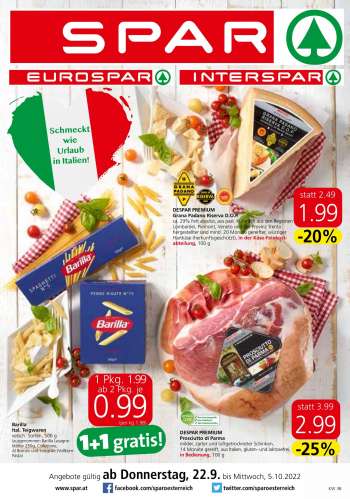 Angebote INTERSPAR - 22.9.2022 - 5.10.2022.
