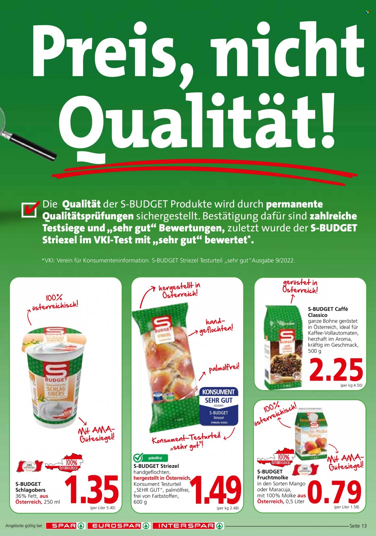 Angebote INTERSPAR - 22.9.2022 - 5.10.2022. Seite 13