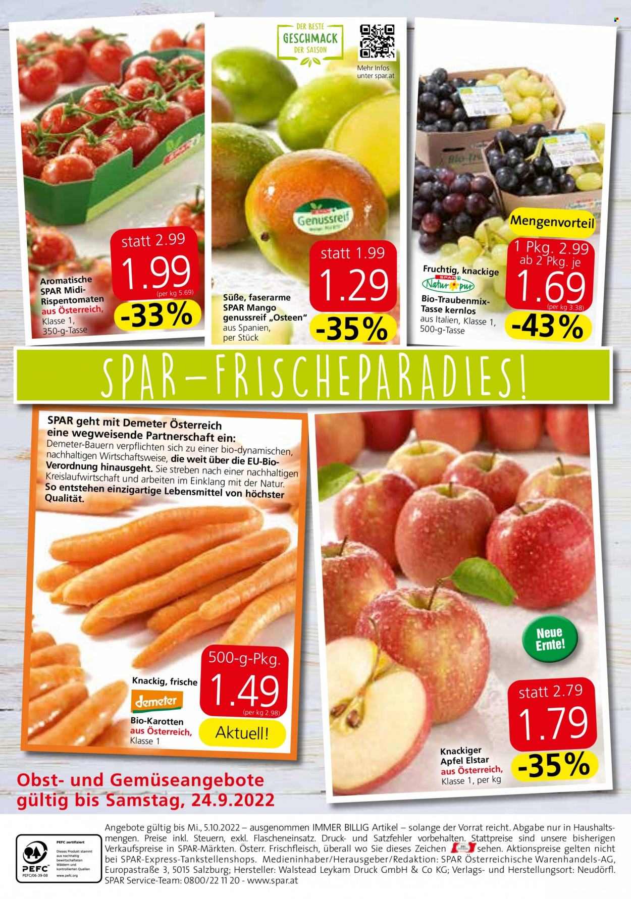 Angebote INTERSPAR - 22.9.2022 - 5.10.2022. Seite 20