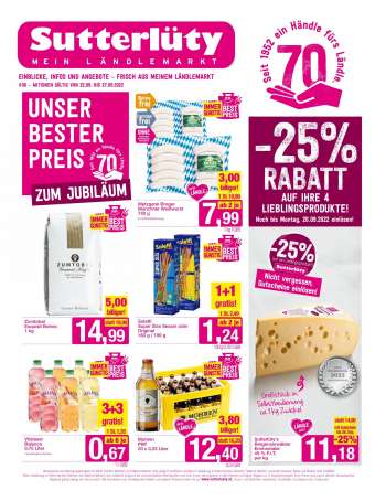 Angebote Sutterlüty - 22.9.2022 - 27.9.2022.