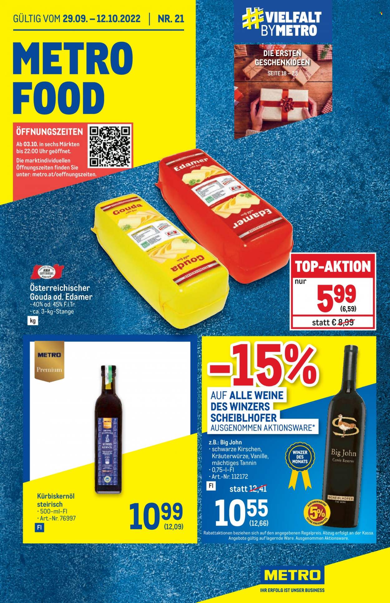 Angebote Metro - 29.9.2022 - 12.10.2022. Seite 1