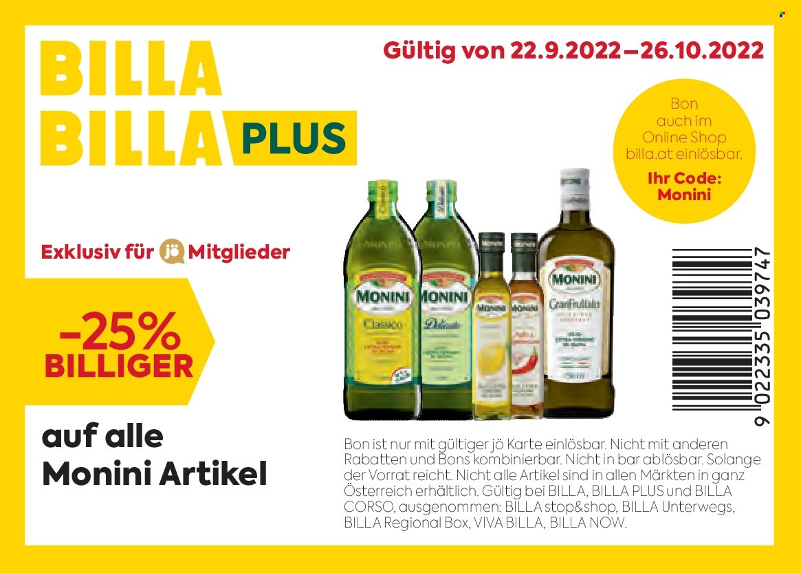 Angebote Billa - 22.9.2022 - 26.10.2022. Seite 3