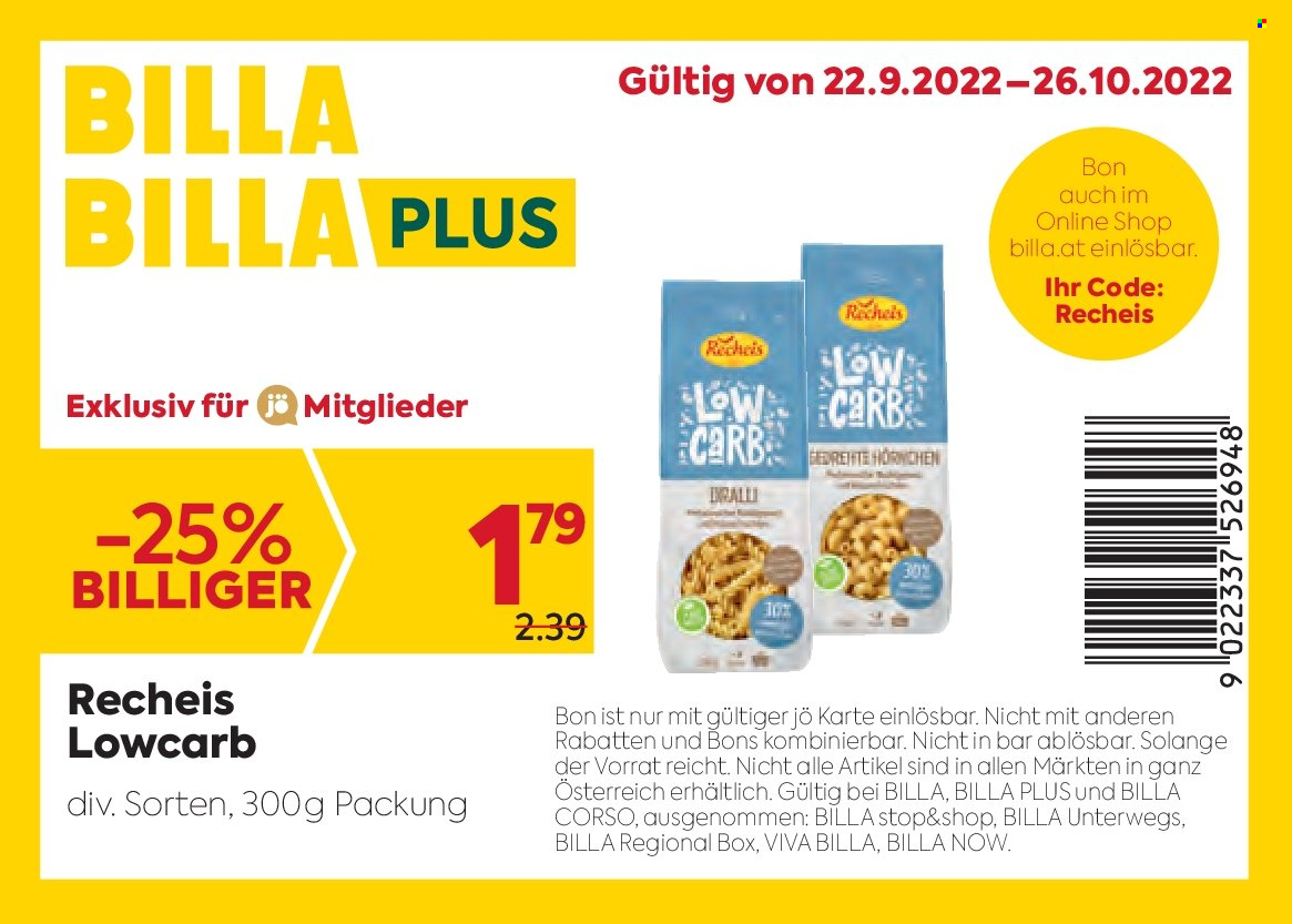 Angebote Billa - 22.9.2022 - 26.10.2022. Seite 4
