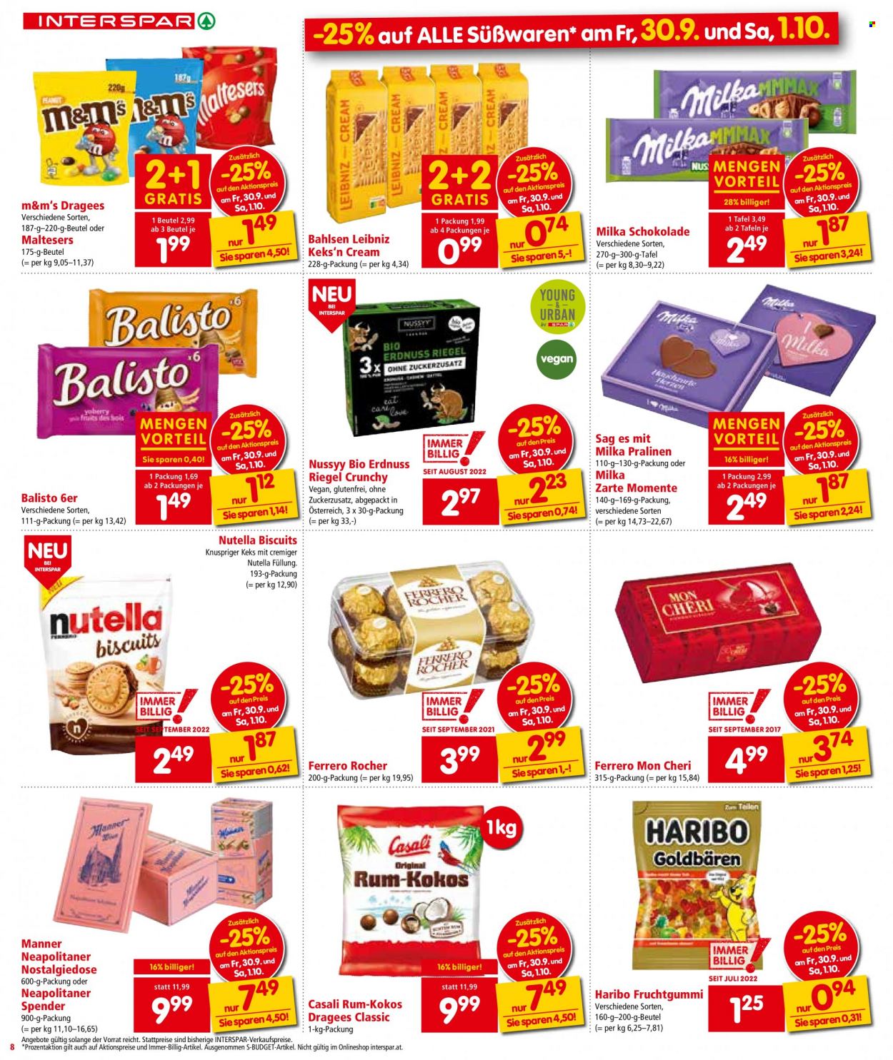 Angebote INTERSPAR - 29.9.2022 - 5.10.2022. Seite 8