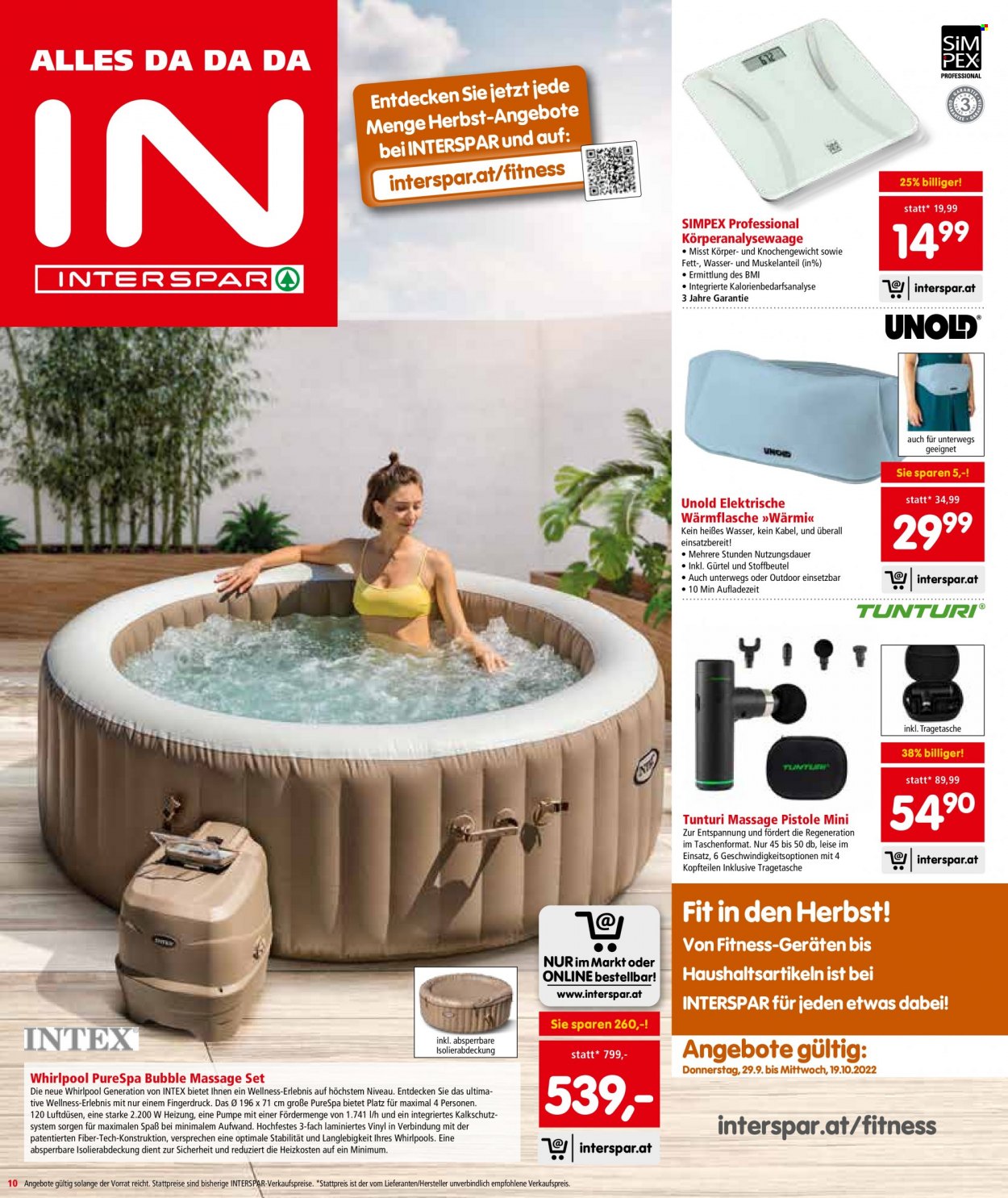Angebote INTERSPAR - 29.9.2022 - 5.10.2022. Seite 10