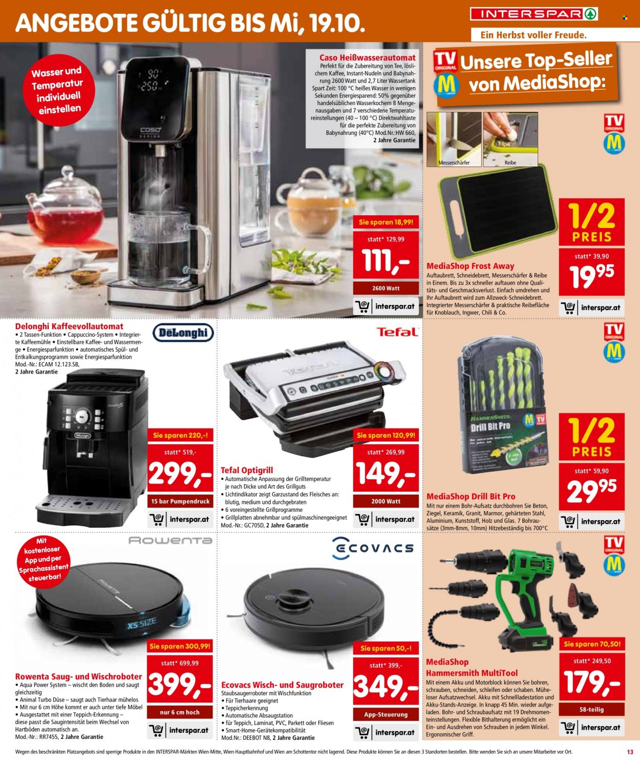 Angebote INTERSPAR - 29.9.2022 - 5.10.2022. Seite 13