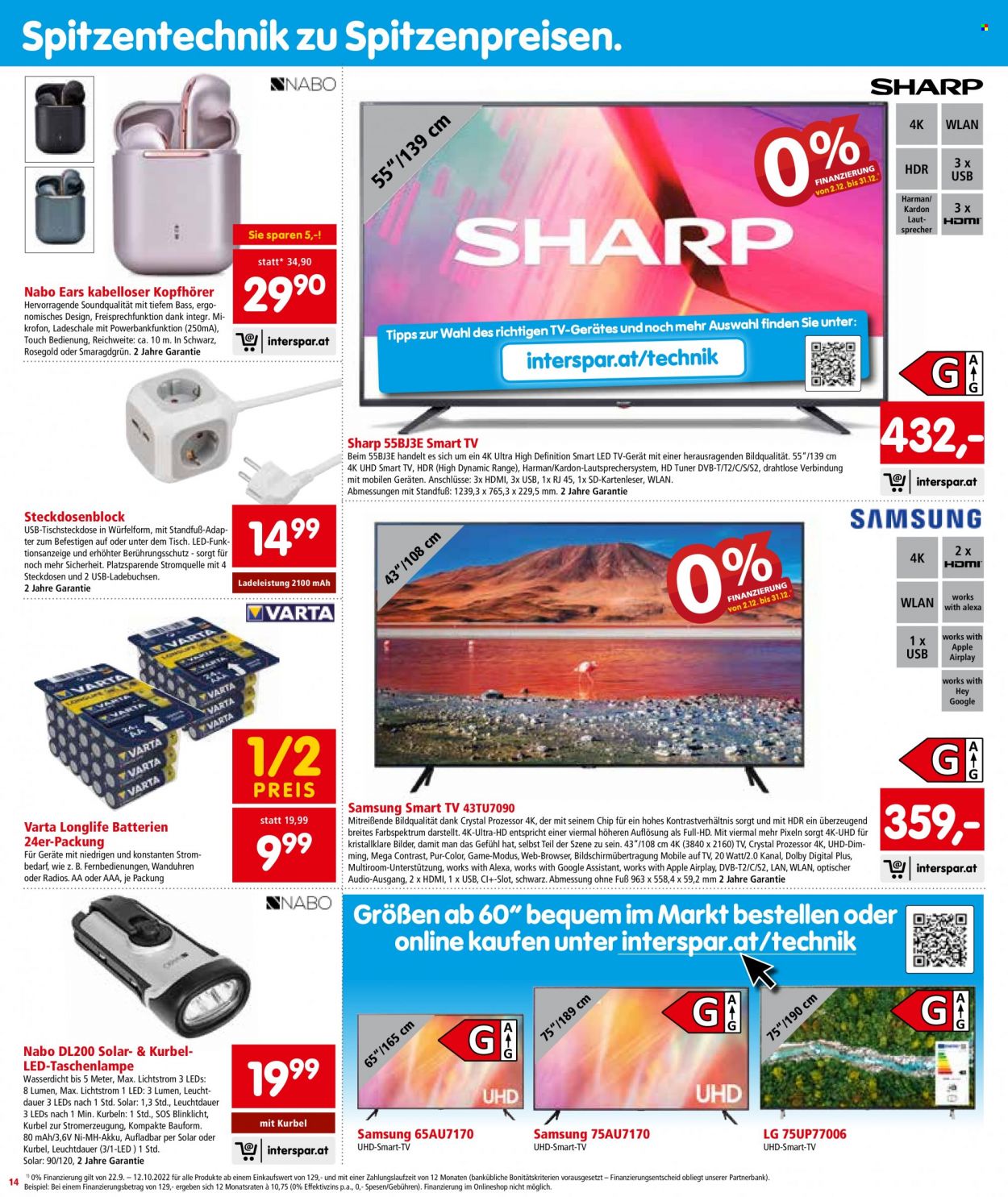 Angebote INTERSPAR - 29.9.2022 - 5.10.2022. Seite 14