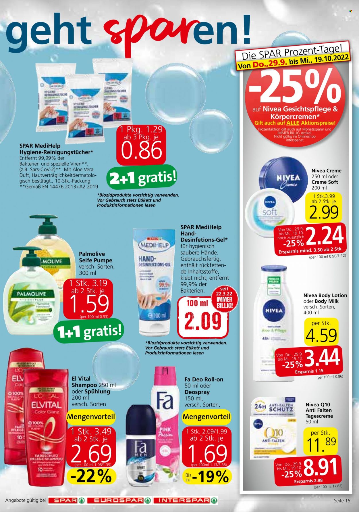 Angebote INTERSPAR - 29.9.2022 - 5.10.2022. Seite 15