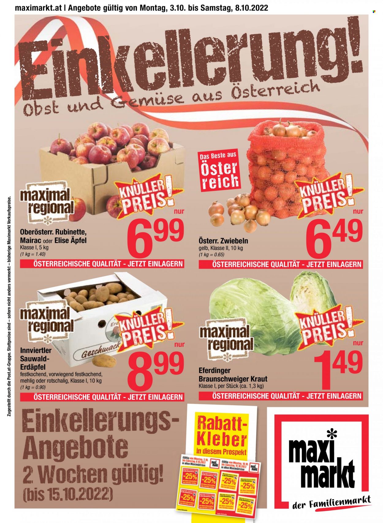 Angebote Maximarkt - 3.10.2022 - 8.10.2022. Seite 1