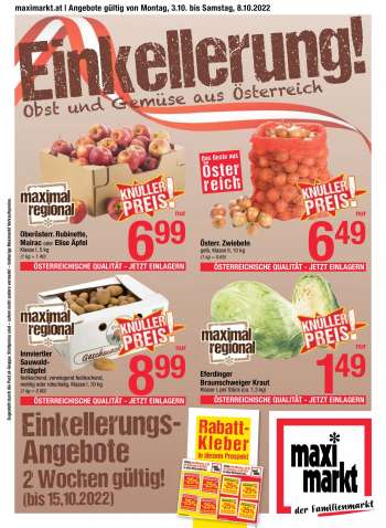 Angebote Maximarkt - 3.10.2022 - 8.10.2022.