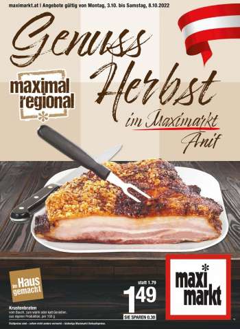 Angebote Maximarkt - 3.10.2022 - 8.10.2022.